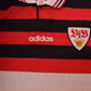 Vintage VFB Stuttgart '97-'98 Adidas Away Football Shirt Size XL Red Black