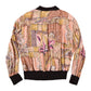 Vintage 80's Jacket / Shirt with Shoulder Pads Floral & Geometric Pattern Size M-L