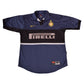 Vintage Inter Milano Nike Team Away Third Football Shirt 1998 - 1999 Grey Pirelli Size S Made in UK