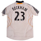 L.A. Galaxy Adidas David Beckham Home Football Shirt '07 - '08 #23 Size L MLS Herbalife