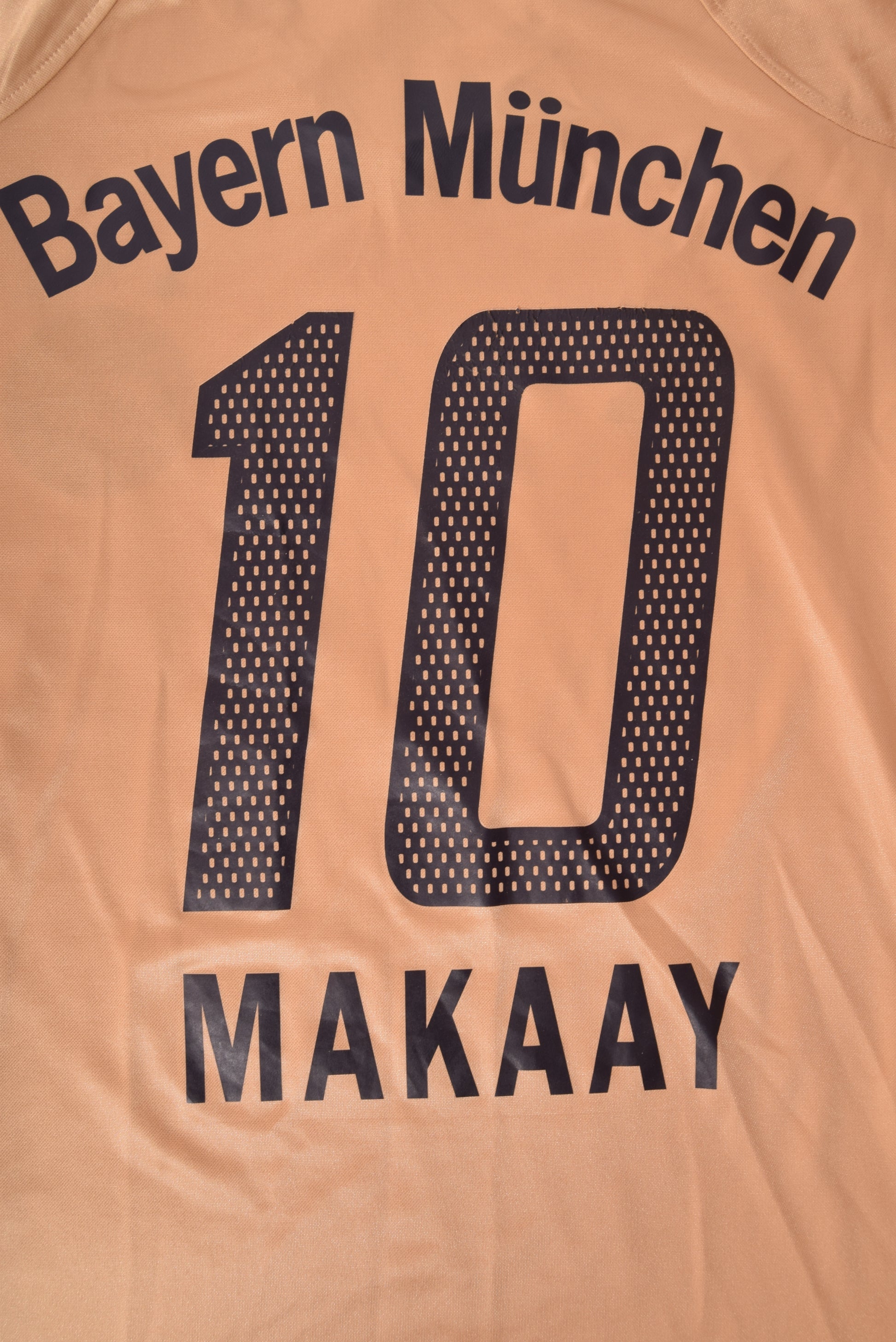 Bayern Munchen Adidas Roy Makaaay Away Football Shirt 2004-2005 Size XL T COM #10 Gold ClimaCool