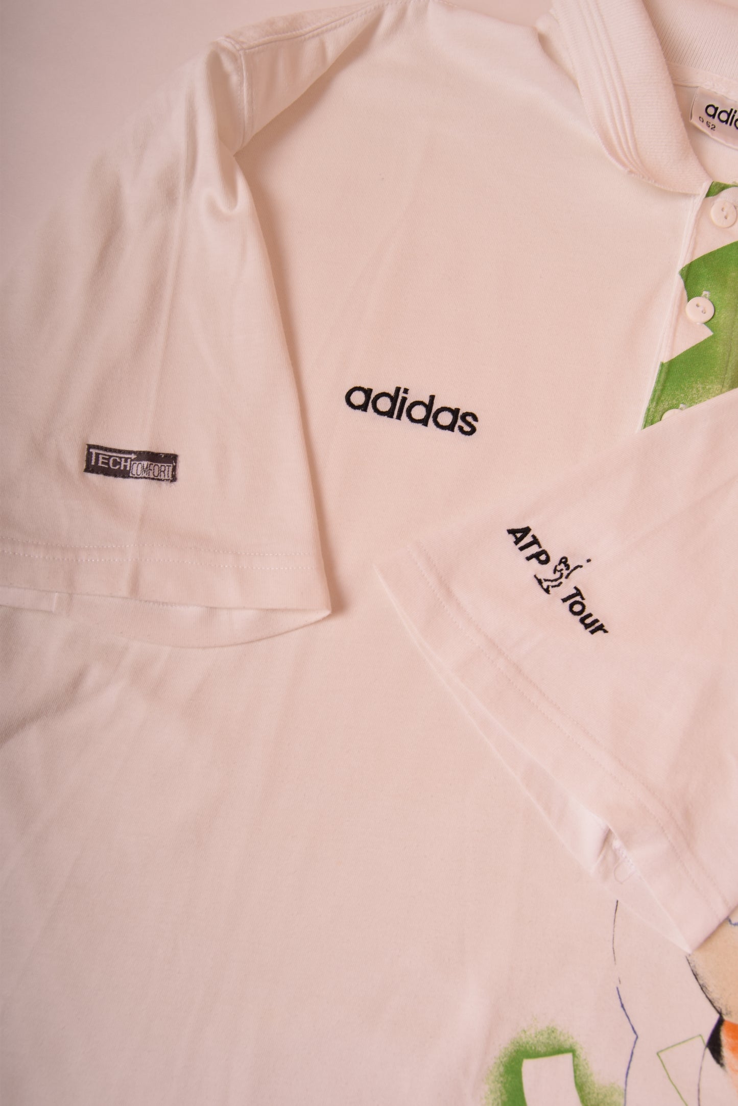 Vintage 90's Adidas Tennis Polo Shirt Size M-L Tech Comfort ATP Tour