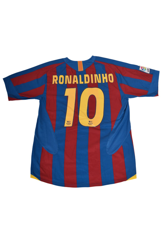 Ronaldinho Barcelona Nike 2005 - 2006 Home Football Shirt Size M