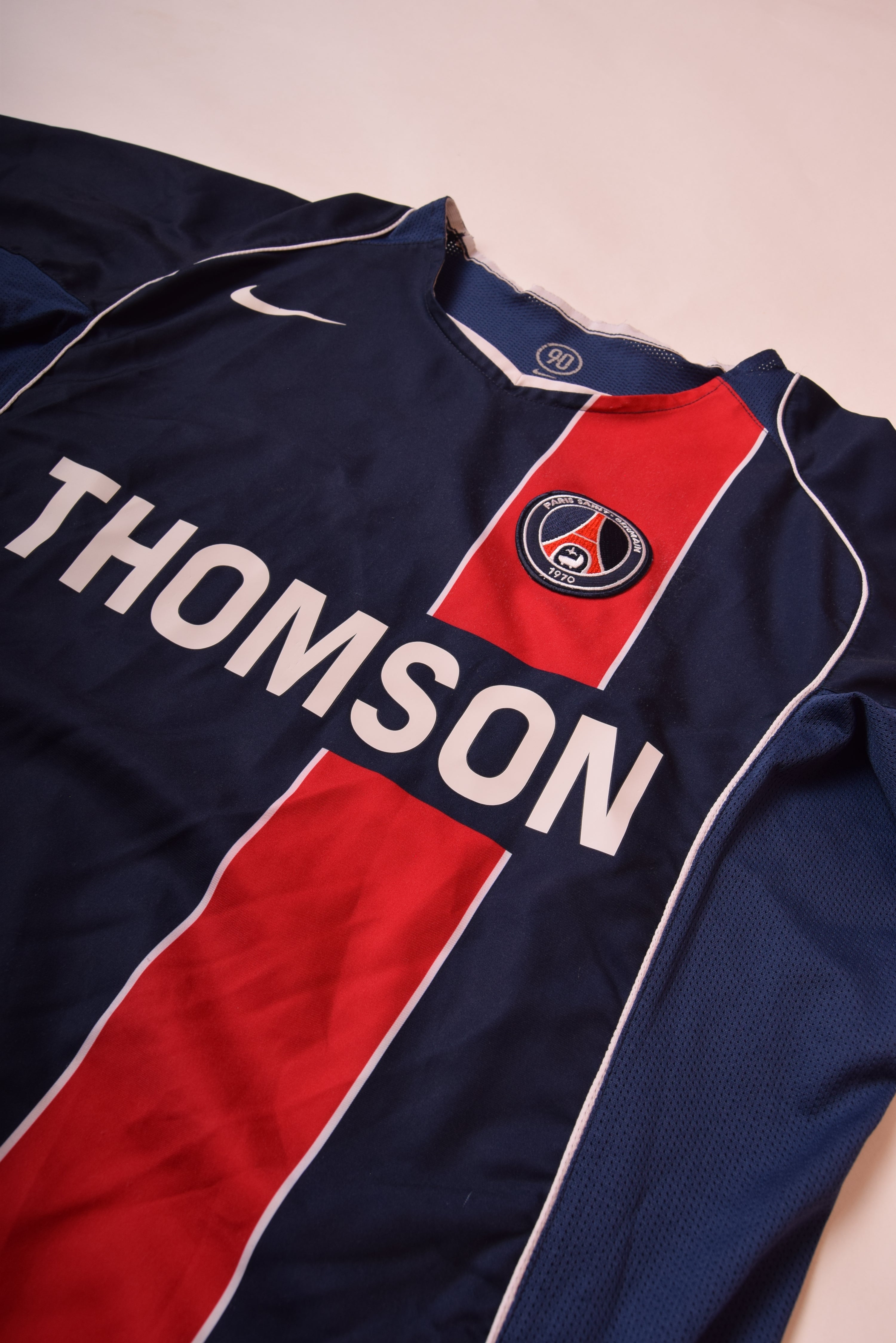 Paris Saint Germain PSG Nike 04 05 Home Football Shirt Size L Thom Greatest Hits