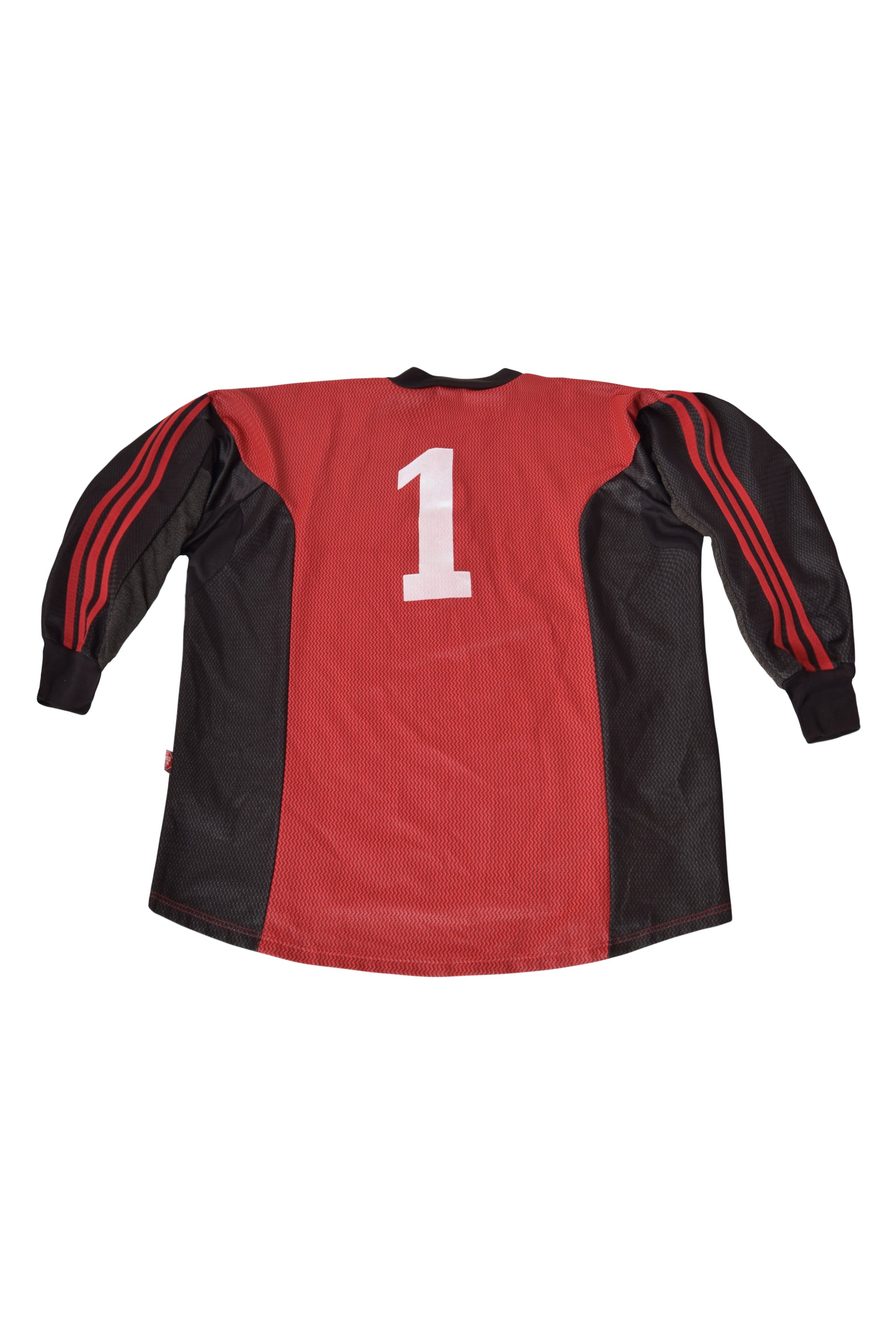 Vintage Germany Adidas 1998 - 1999 Second Goalkeaper Shirt #1 Size XL Burgundy Black