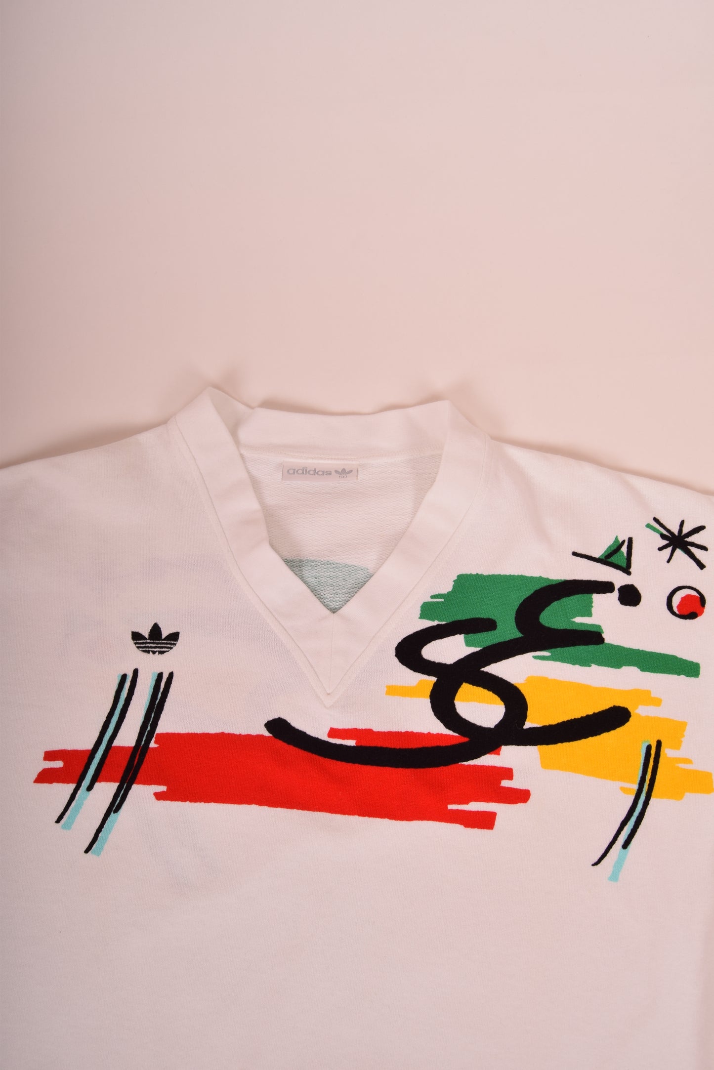 Vintage Adidas Stefan Edberg Sweatshirt 80's Made in Yugoslavia Size M White