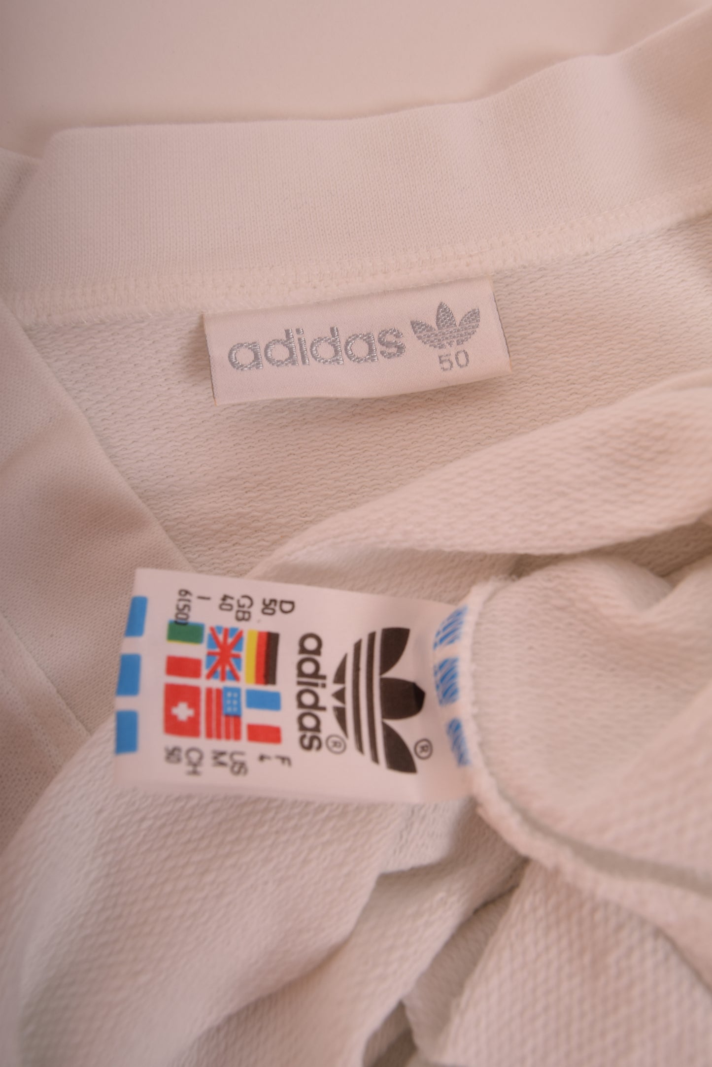 Vintage Adidas Stefan Edberg Sweatshirt 80's Made in Yugoslavia Size M White