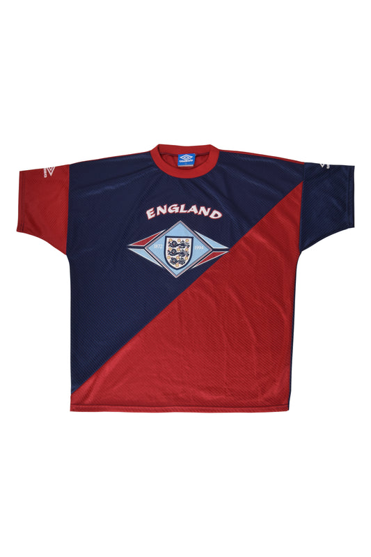 Vintage England Umbro 1994-1995 Training Shirt Red Blue Size XL