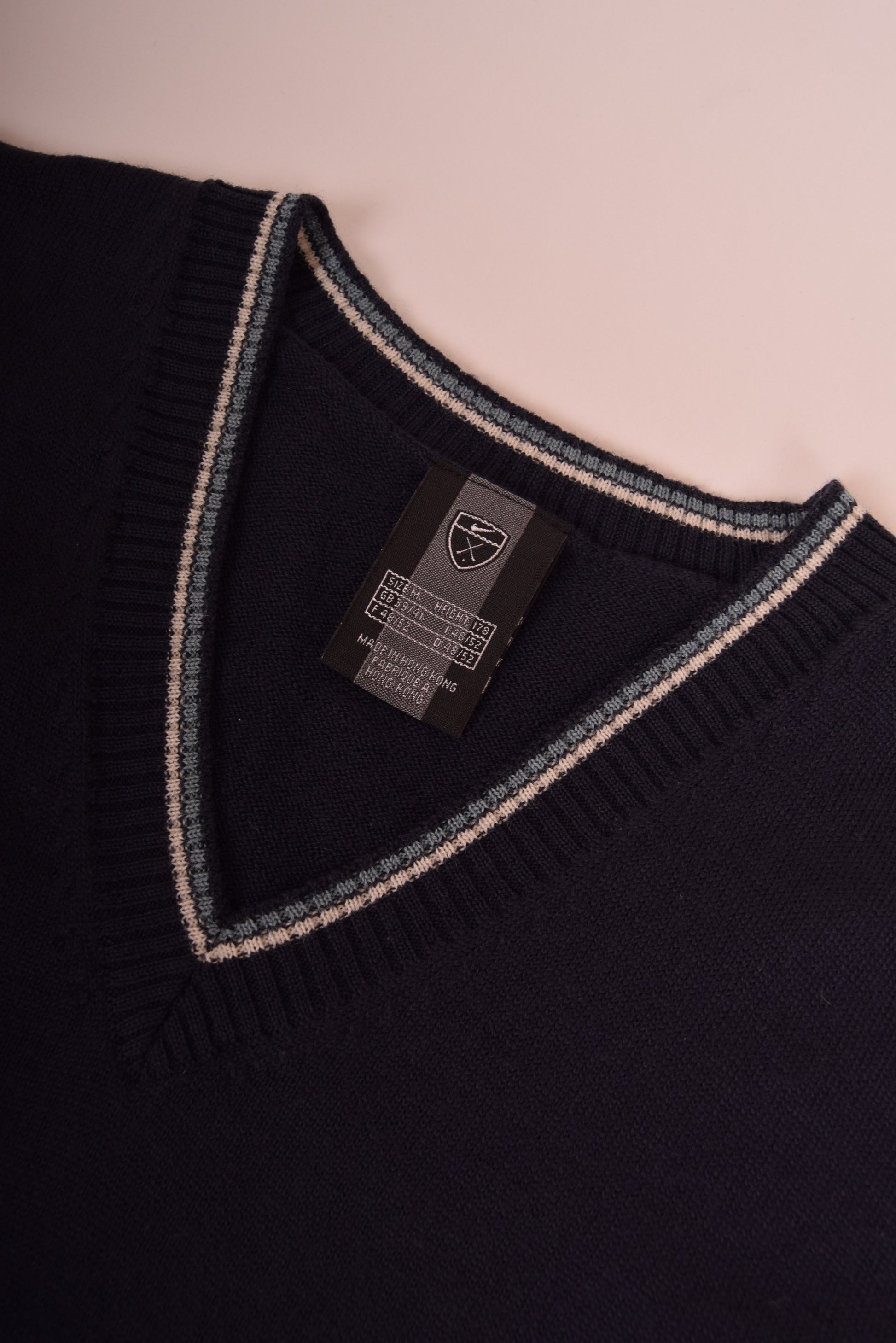 Vintage Nike Golf Vest 90's Navy Blue Size M 100% Merino Wool