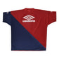 Vintage England Umbro 1994-1995 Training Shirt Red Blue Size XL