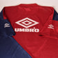 Vintage England Umbro 1994-1995 Training Shirt Red Blue Size XL