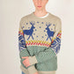 Vintage 90's Adidas Jumper Raindeer Snowflake Pullover Winter Warm Ski Sweater Christmas