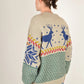 Vintage 90's Adidas Jumper Raindeer Snowflake Pullover Winter Warm Ski Sweater Christmas Made in Austria