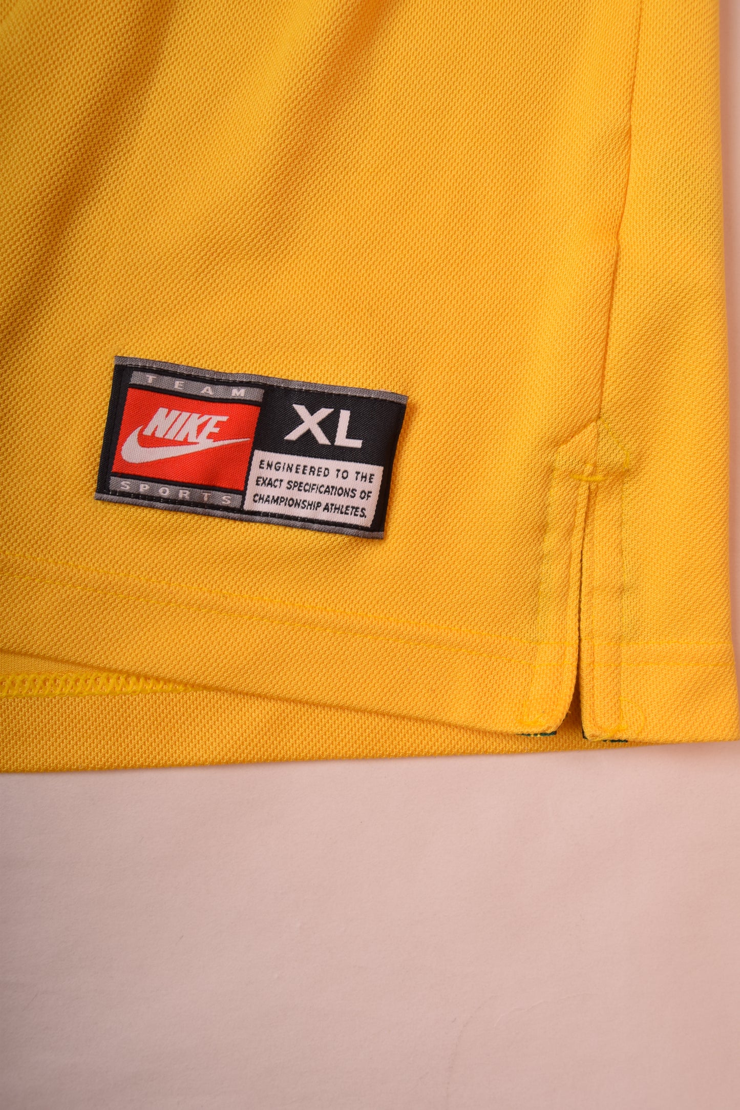 Vintage Brazil Brasil Nike 1998 - 1999 Home Football Shirt Size XL Made in UK Yellow Green