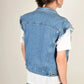 Vintage 90s Guess Design Georges Marciano Denim Jeans Gilet Vest Made in Canada