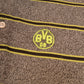 Vintage 90's BVB Borussia Dortmund Polo Shirt Size L Grey Neon Green Black 100% Cotton