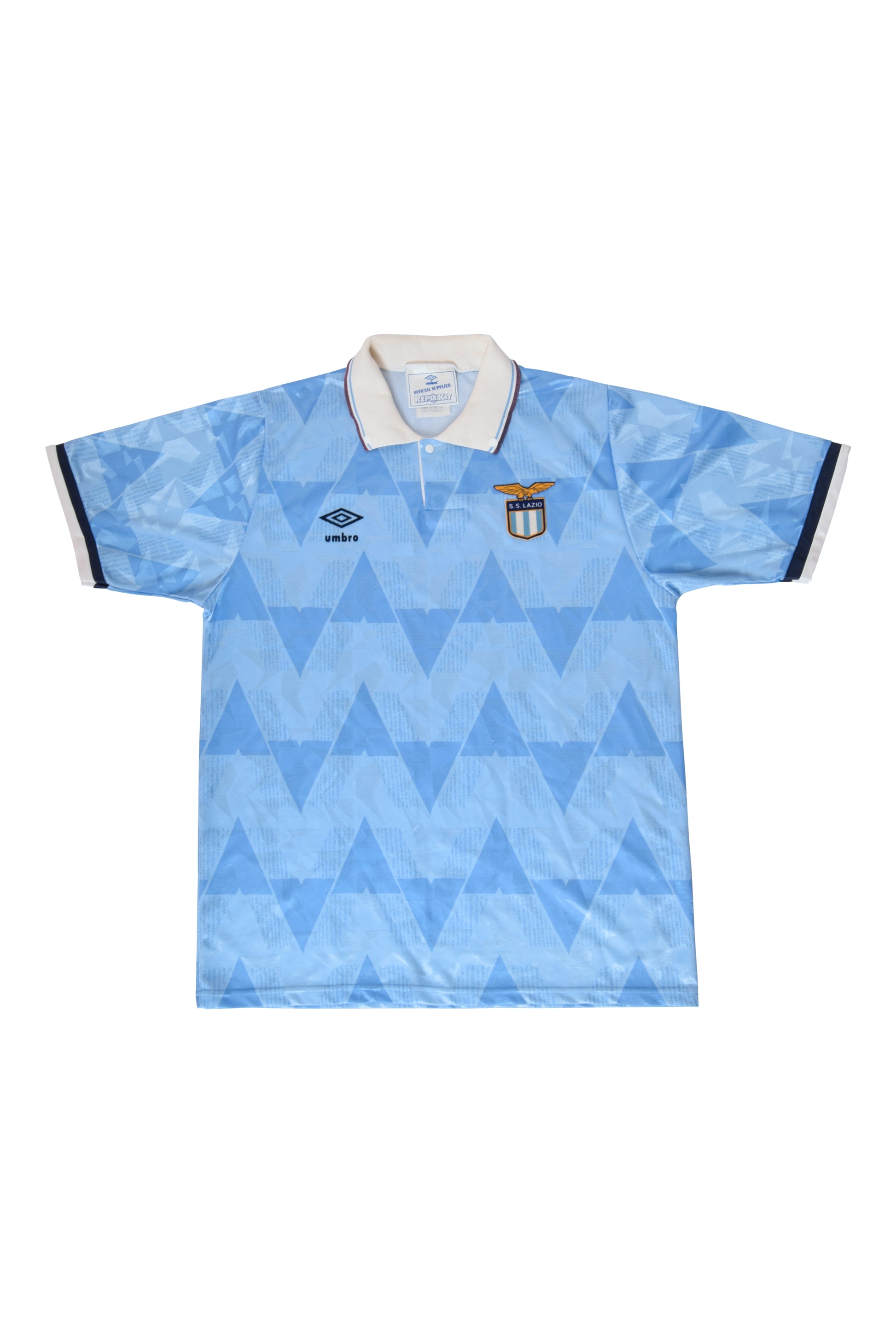 Vintage Lazio Roma Umbro 1989-1991 Home Football Shirt Size M Made in England