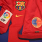 FC Barcelona Nike 1999 - 2000 - 2001 Home Football Shirt Size M DRI FIT Red Blue Made in UK