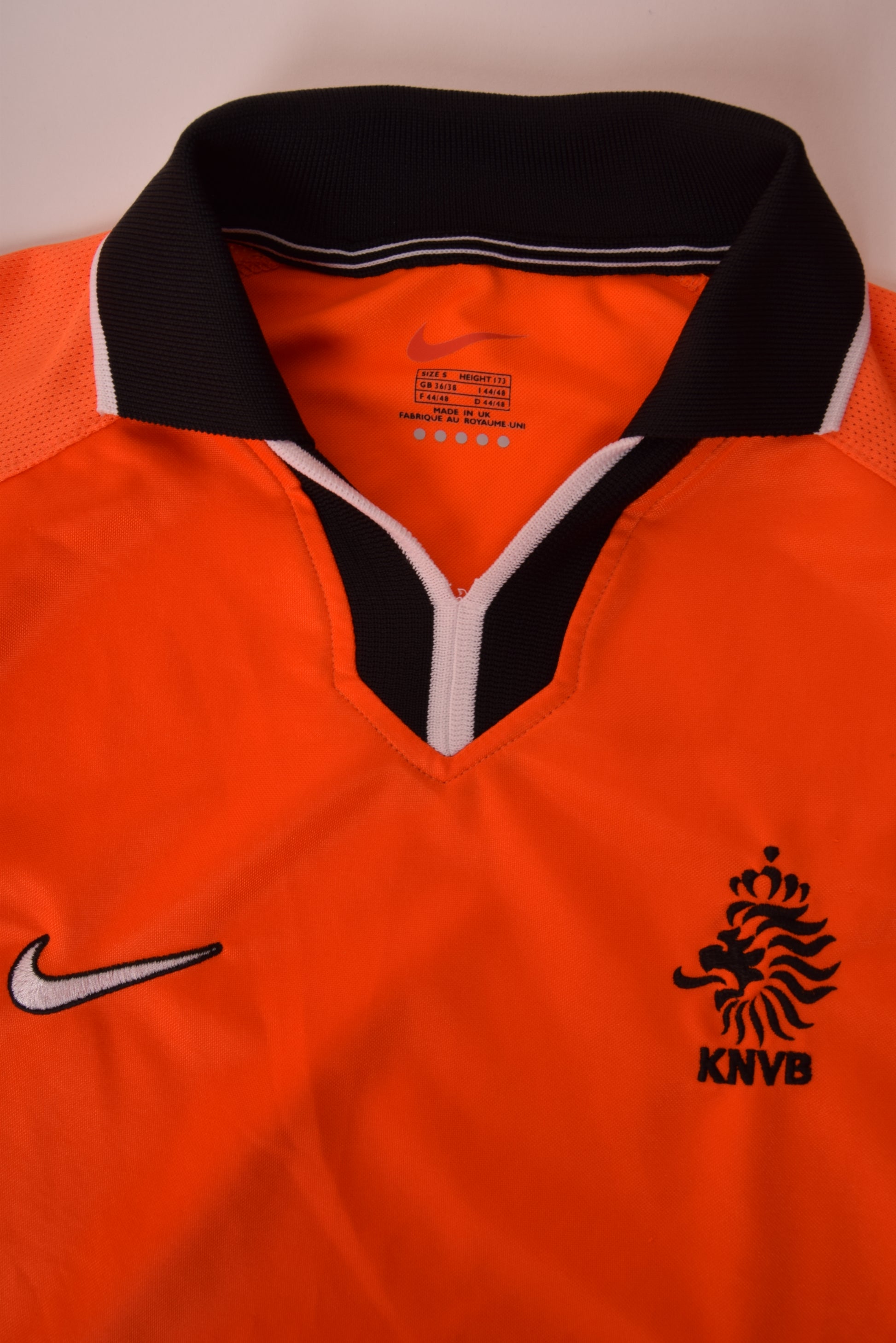 Vintage Holland Netherlands Nike 1998-1999 Home Football Shirt Orange Size S Made in UK