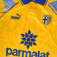 Vintage AC Parma 1995-1997 Away 3rd Football Shirt Yellow Parmalat Size XL Made in Italy Puma Long Sleeve