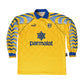 Vintage AC Parma 1995-1997 Away 3rd Football Shirt Yellow Parmalat Puma Size XL Made in Italy Long Sleeve