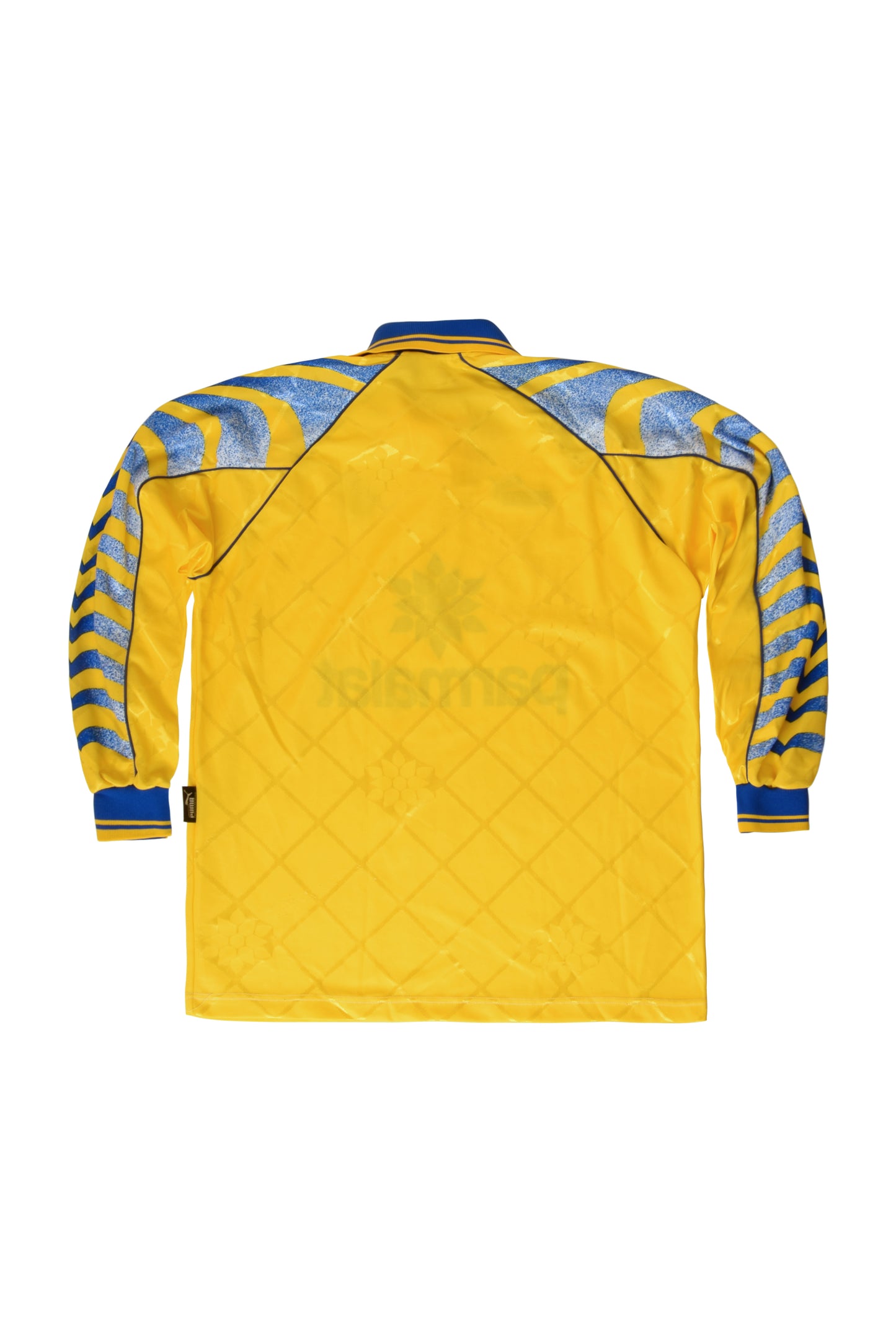 Vintage AC Parma 1995-1997 Away 3rd Football Shirt Yellow Parmalat Size XL Puma Made in Italy Long Sleeve