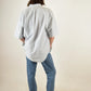 Vintage 90's Ralph Lauren Shirt White & Blue Stripes
