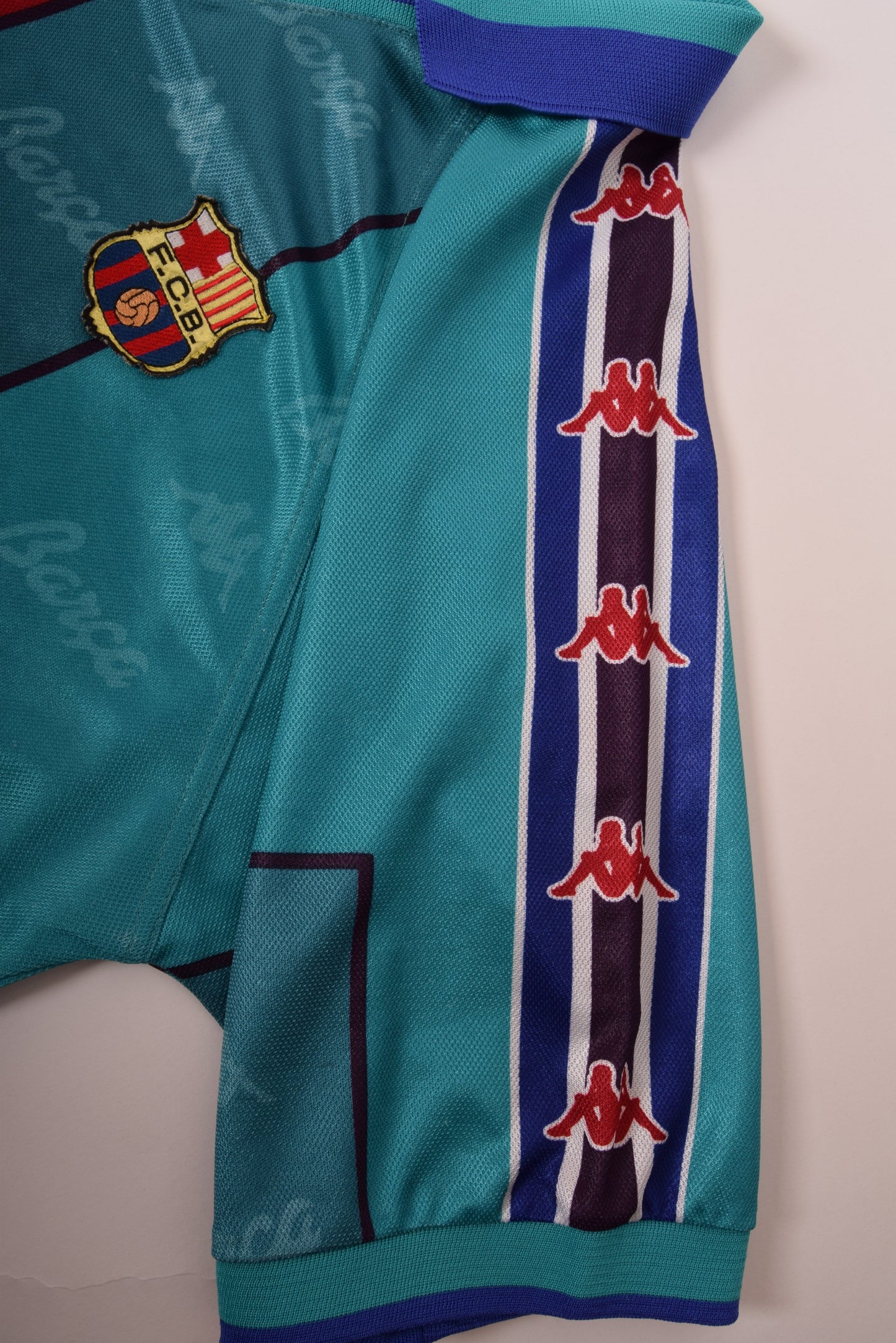 Vintage FC Barcelona Kappa 1995-1997 Away Football Shirt Size XL Green