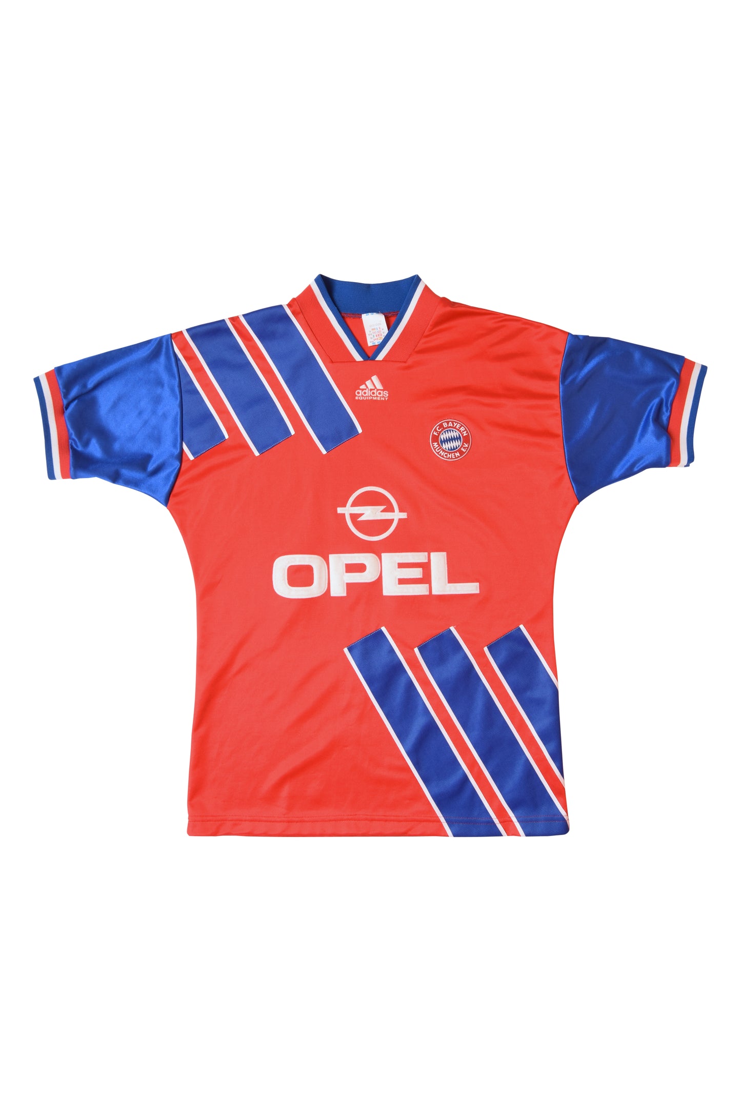  Vintage Adidas Equipment Bayern Munchen Football Shirt Home 1993-1995 Red Opel Size M