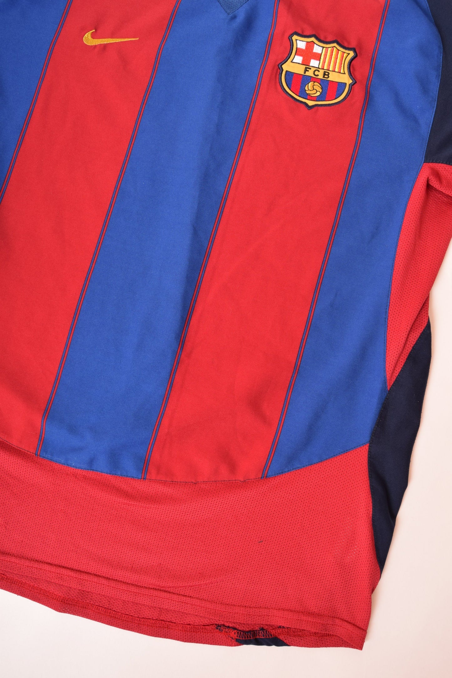 Barcelona Nike 2003-2004 Home Football Shirt Size XL Red Blue