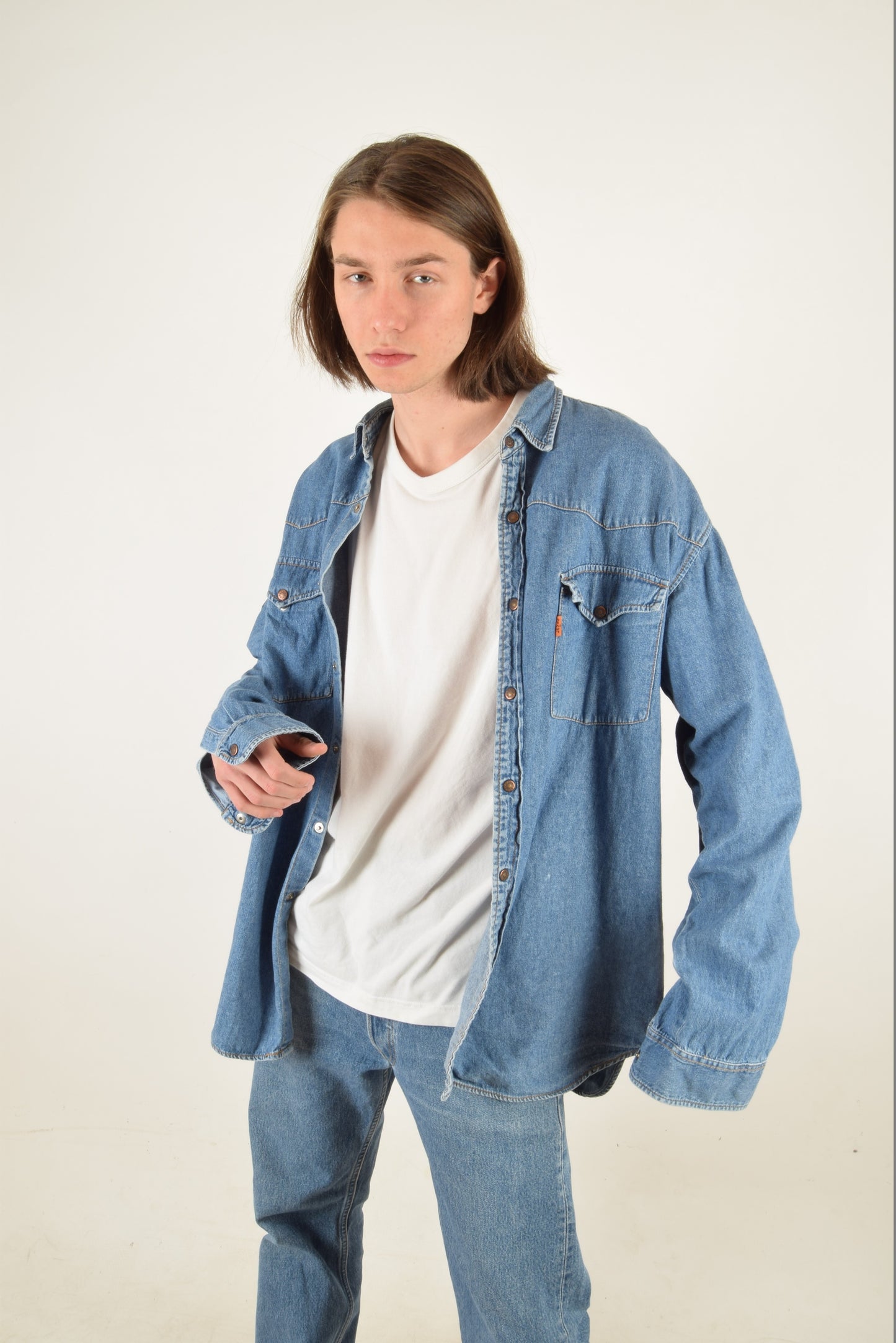 Vintage 90s Levi's Denim / Jeans Shirt Size L- XL
