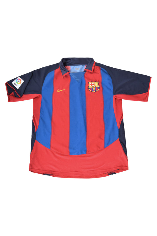 Barcelona Nike 2003-2004 Home Football Shirt Size M Red Blue