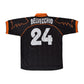 Vintage AS Roma Diadora Delvecchio # 24 1999 - 2000 Away Football Shirt Black INA Assitalia