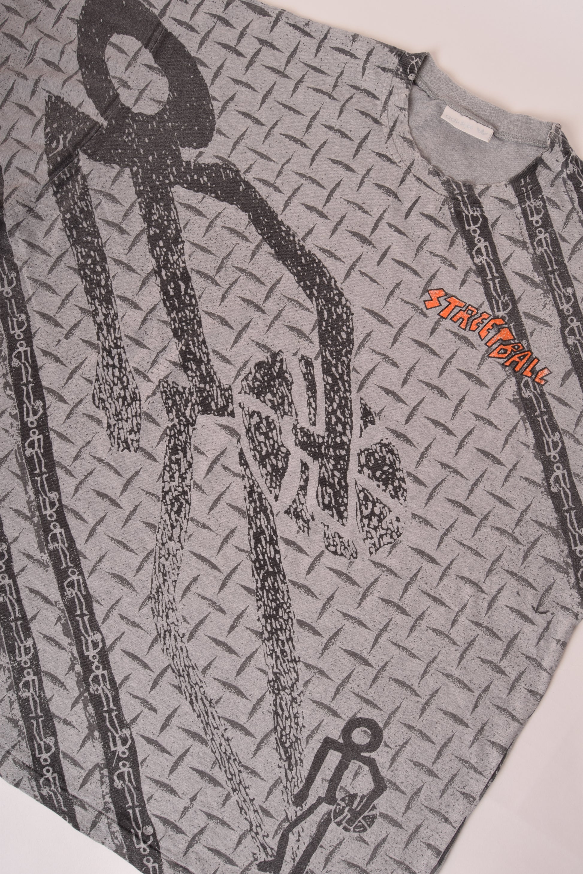 Vintage 90's Adidas Streetball T-Shirt Size L-XL Grey