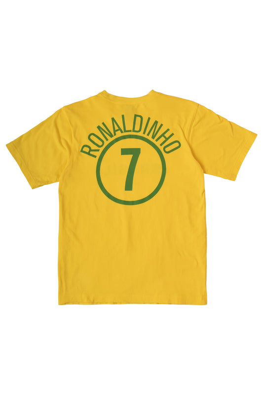 Ronaldinho Brazil CBF Nike 2004-2006 T-Shirt Size M Yellow