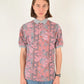 Vintage 90's Osvaldo Bruni Polo Shirt Floral Pattern Size M
