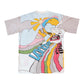 Vintage 90's Adidas T-Shirt Take Off Collection Pop Art Print Made in Hong Kong Size M