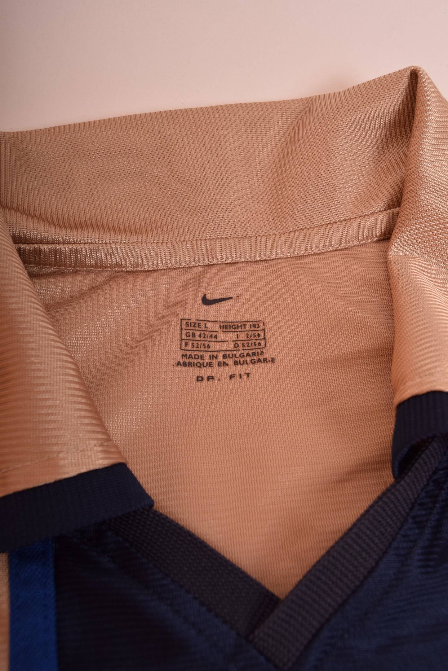 FC Barcelona Nike Away Football Shirt 2001-2002 Golden Blue Size L Dri Fit