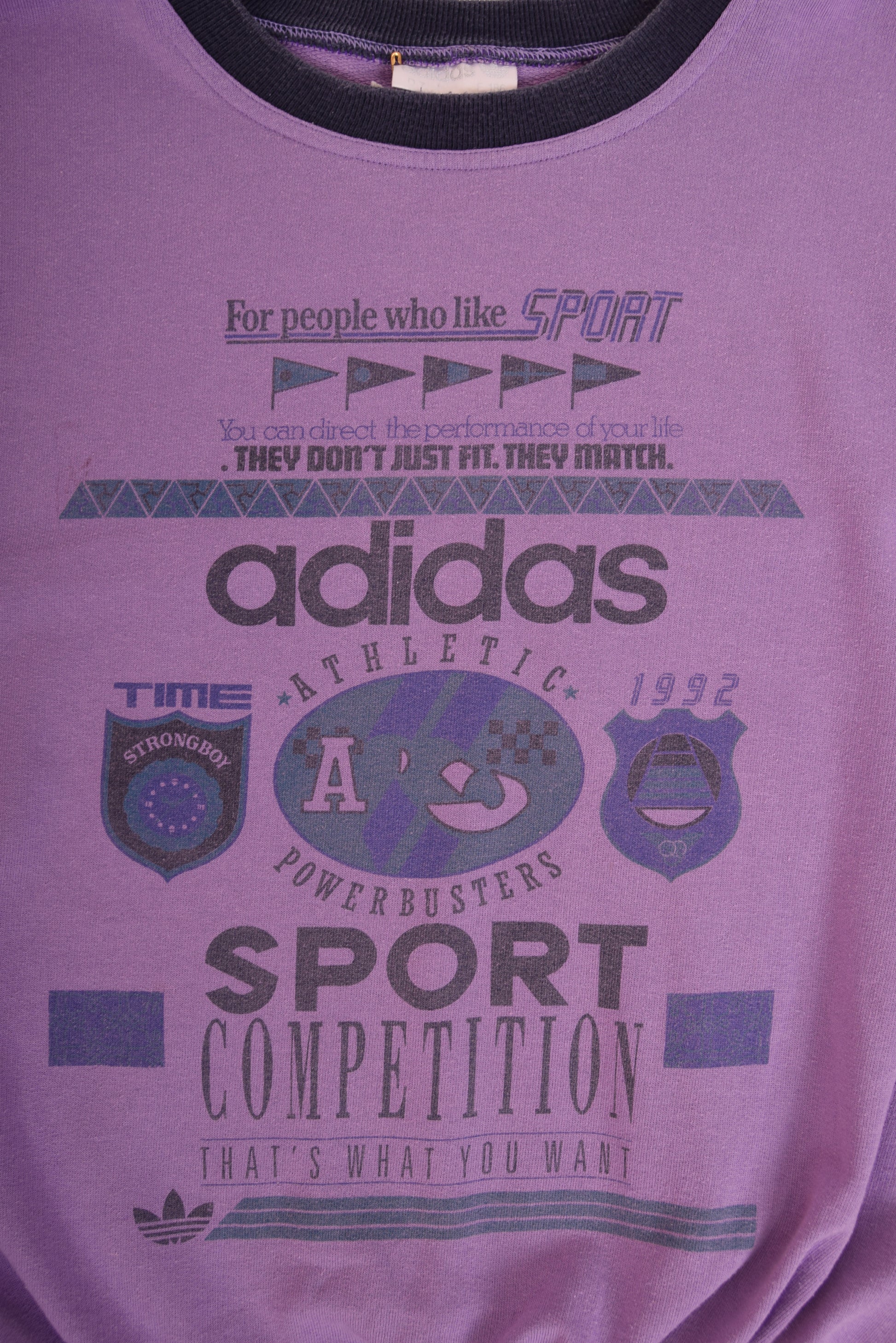 Vintage Adidas 90's Sweatshirt Blue Purple