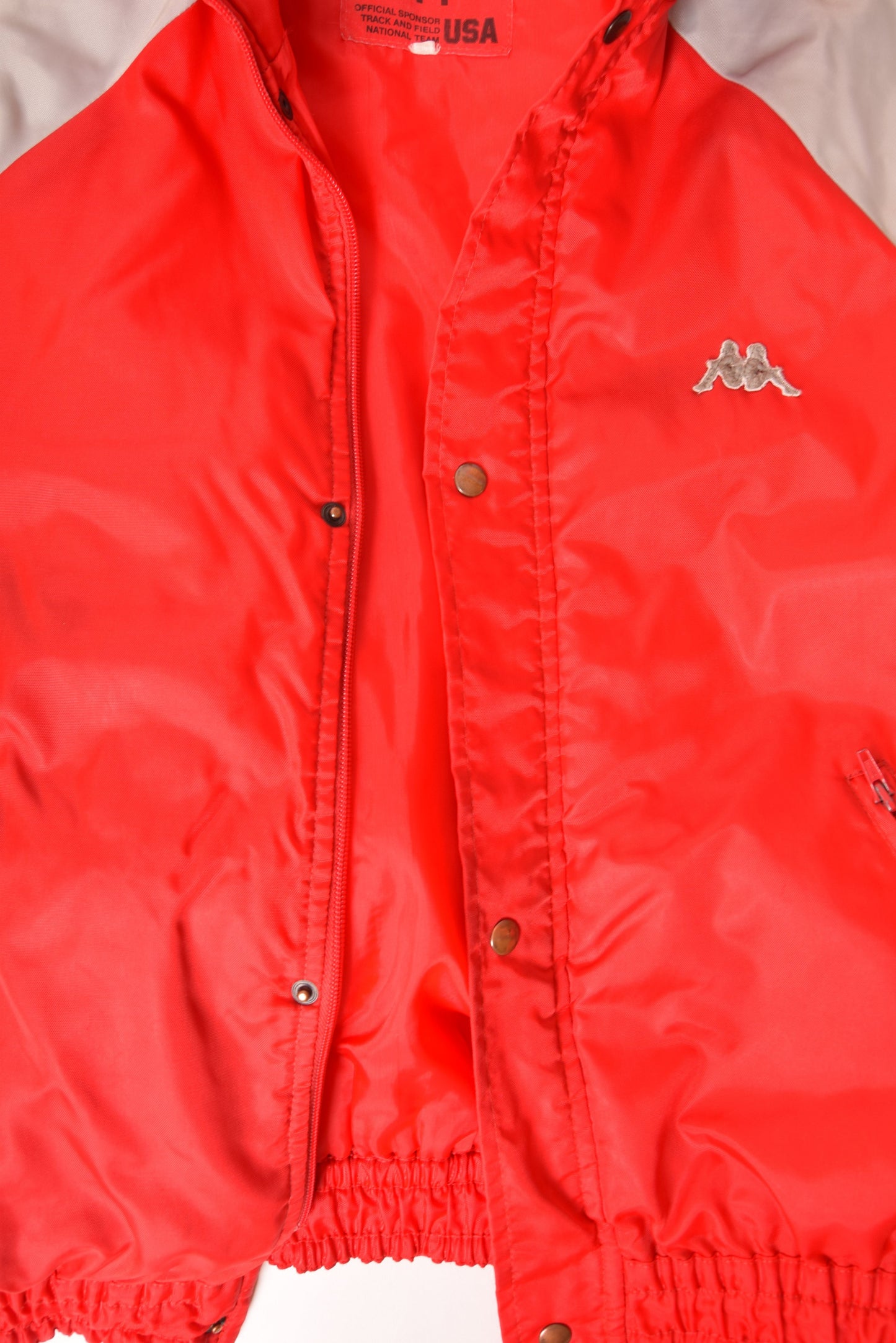 Vintage 80's Kappa Jacket Made in Italy Red Grey 