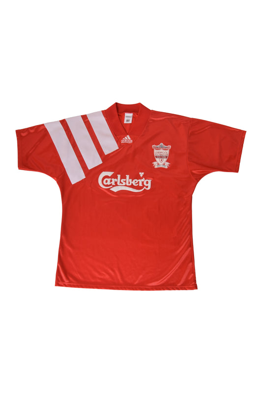 Vintage Liverpool Centenary Adidas Equipment 1992-1993 Home Football Shirt Size M Red Carlsberg