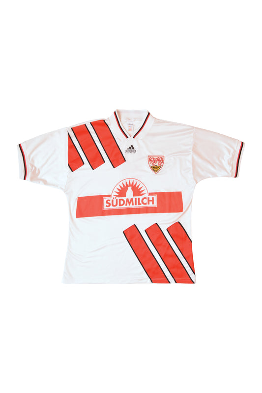 Vintage VFB Stuttgart Adidas Football Shirt Home Elber 1995-1996 Made in England Size L