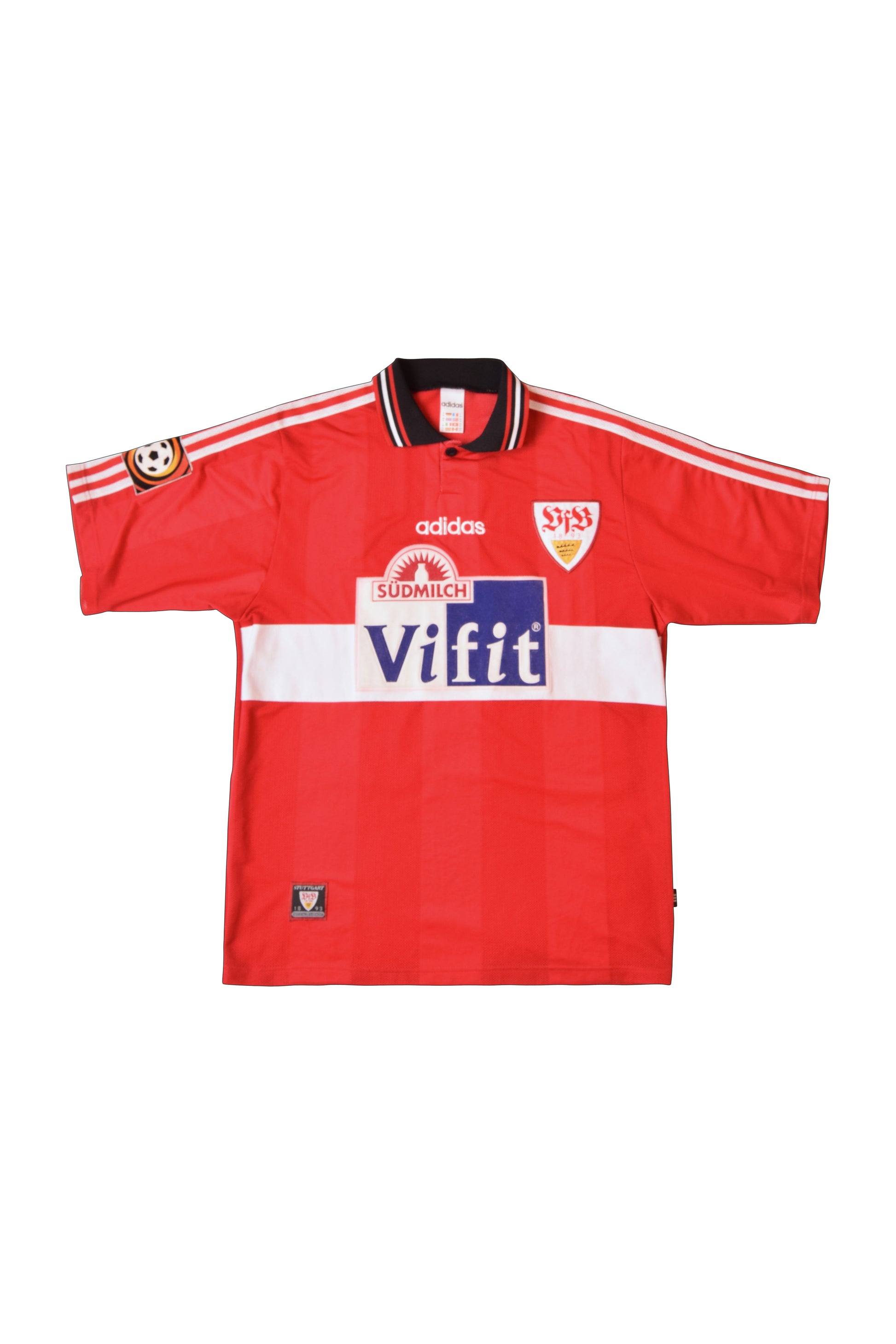 Vintage VFB Stuttgart 1996-1997 Adidas Football Shirt Away Schneider #14 Size M