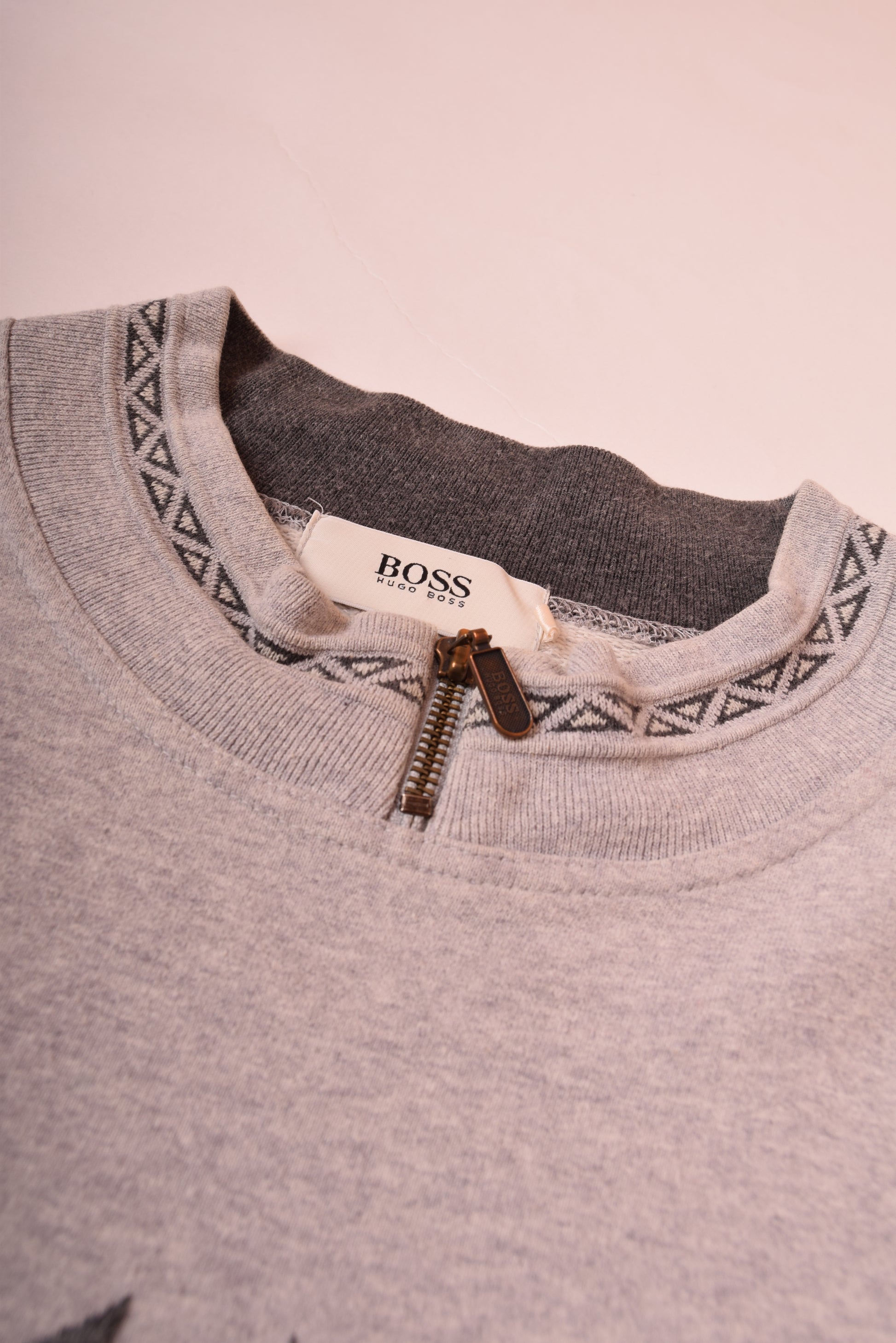 Vintage 90's Hugo Boss Sweatshirt Grey Size L