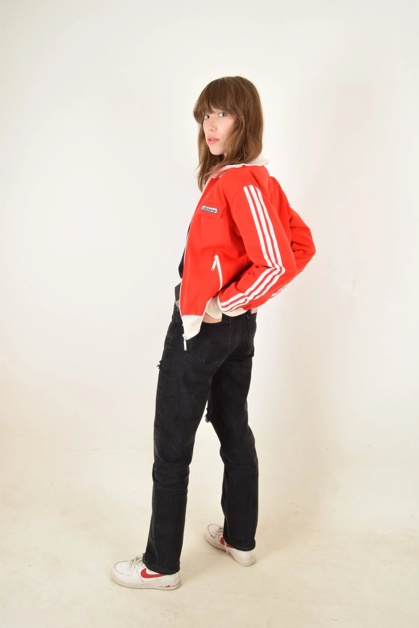 Vintage 70's Adidas Track top / Jacket Red Made in Yugoslavia