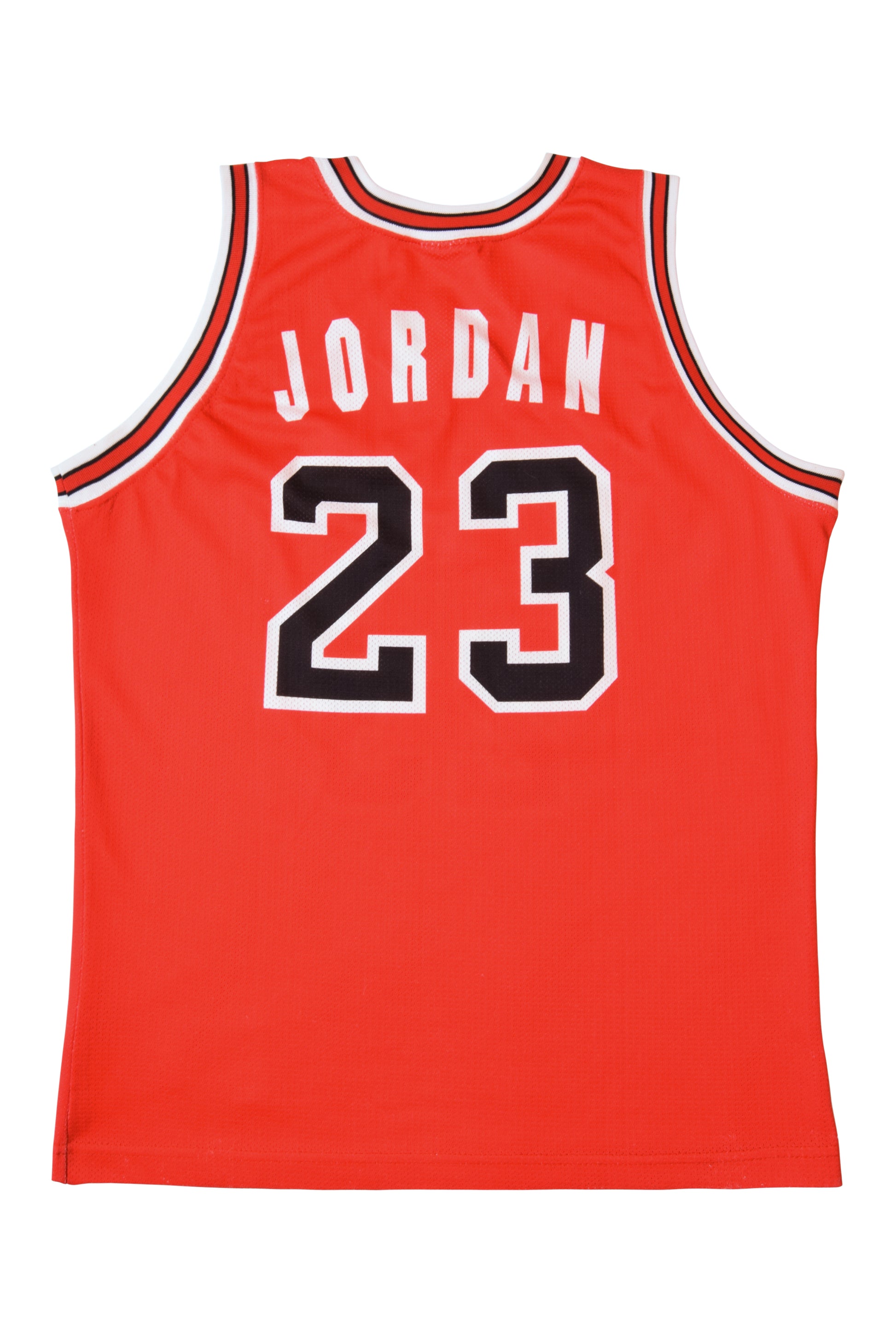 Vintage Jordan Chicago Bulls Champion Jersey Made in Italy Size S-M Red 23 90's