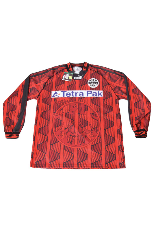 Vintage Eintracht Frankfurt Home Football Shirt 1995-1996 BNWT Tetra Pak Size M Red Black