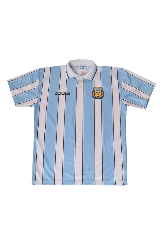 Vintage Argentina Adidas 1994-1995 Banned Home Shirt Size M Made in UK