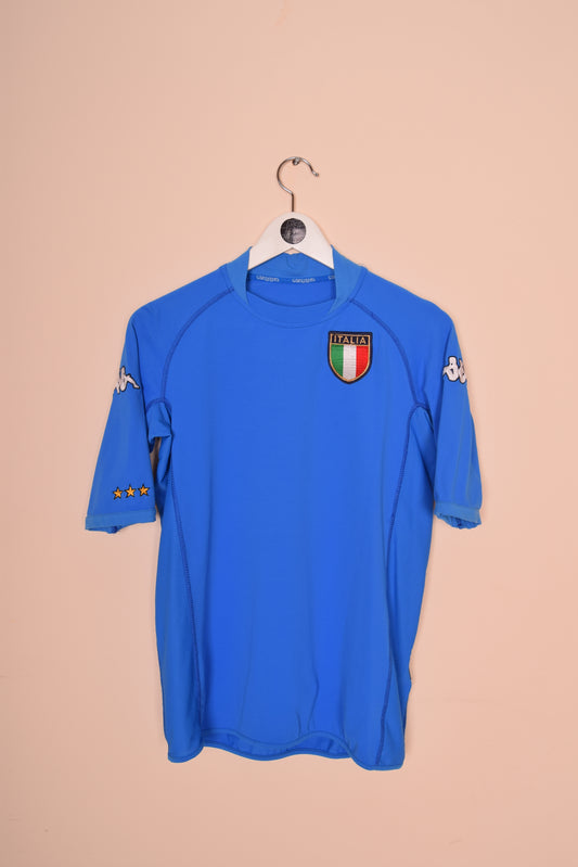 Kappa Italy '00-01 Home Football Shirt Blue Euro 2000 Size S