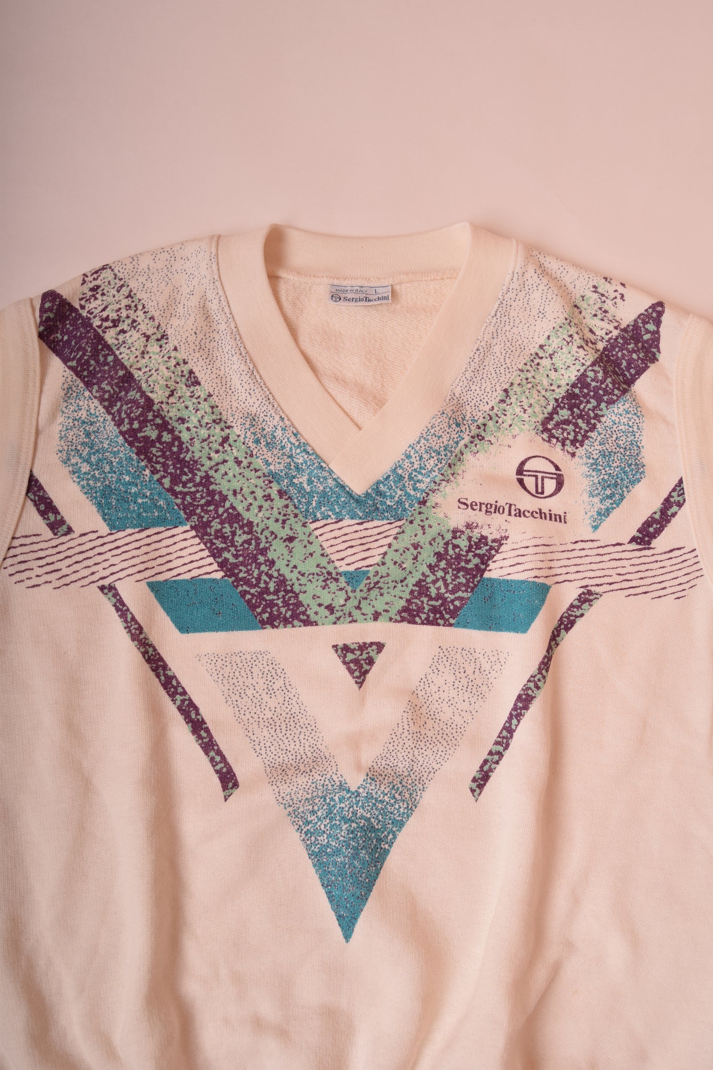 Vintage 80's Sergio Tacchini Tennis Vest Size L Made in Italy